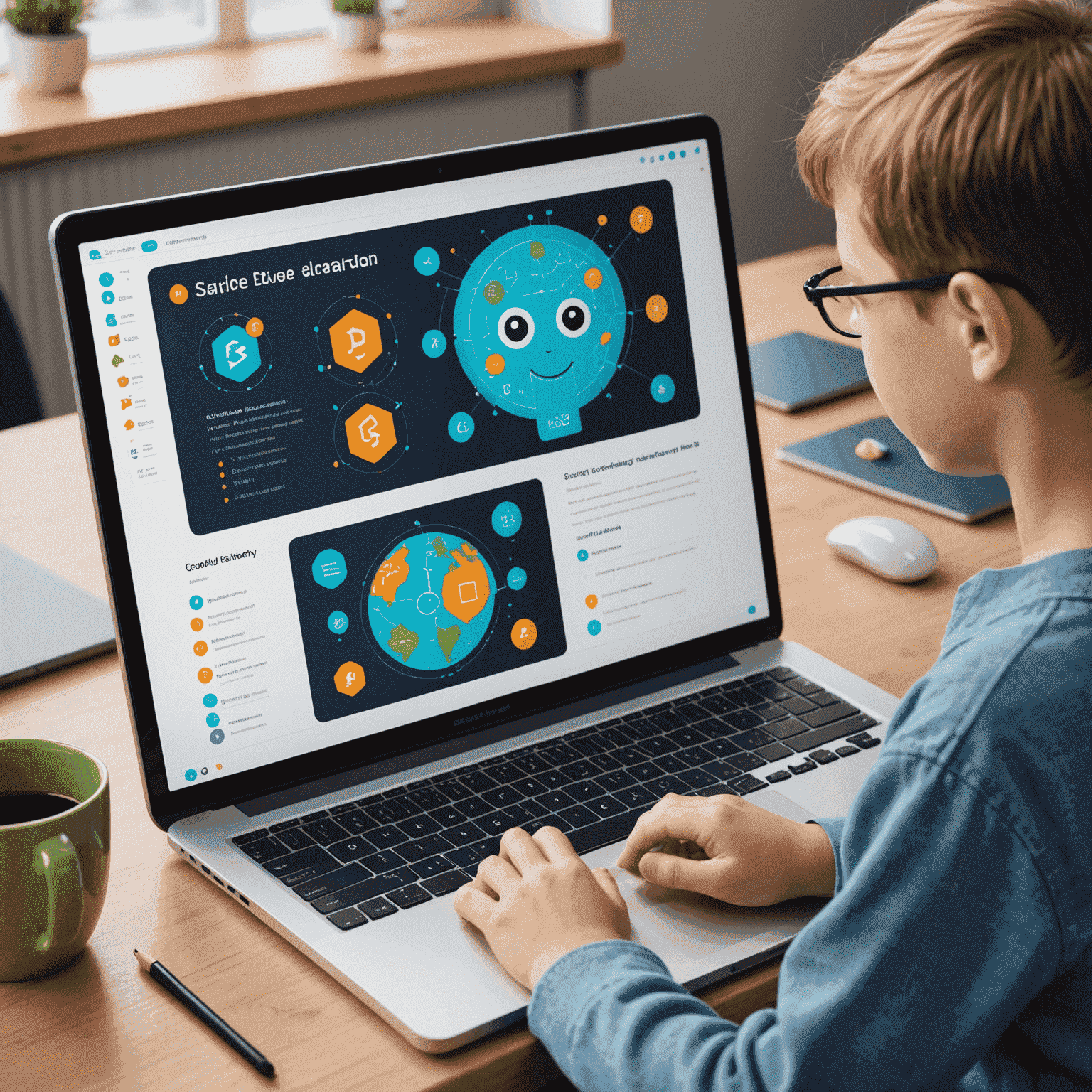 Interfaz de un curso interactivo de programación con elementos de IA y aprendizaje automático, diseñado para niños